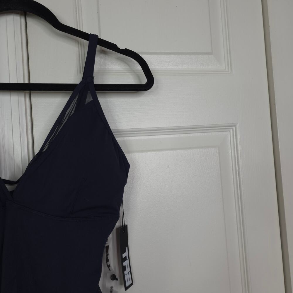 TA3 Meshy One Piece Plunge Shapewear Corset Mesh TA3175 in Midnight Size XL Reg - Picture 3 of 8